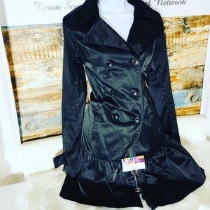 FALL Wear: Black peplum fall jacket.
